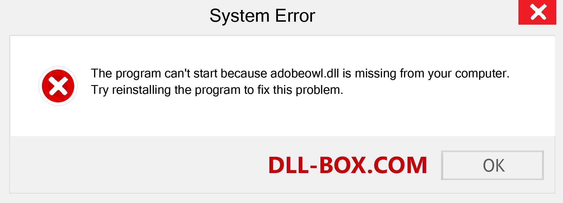  adobeowl.dll file is missing?. Download for Windows 7, 8, 10 - Fix  adobeowl dll Missing Error on Windows, photos, images